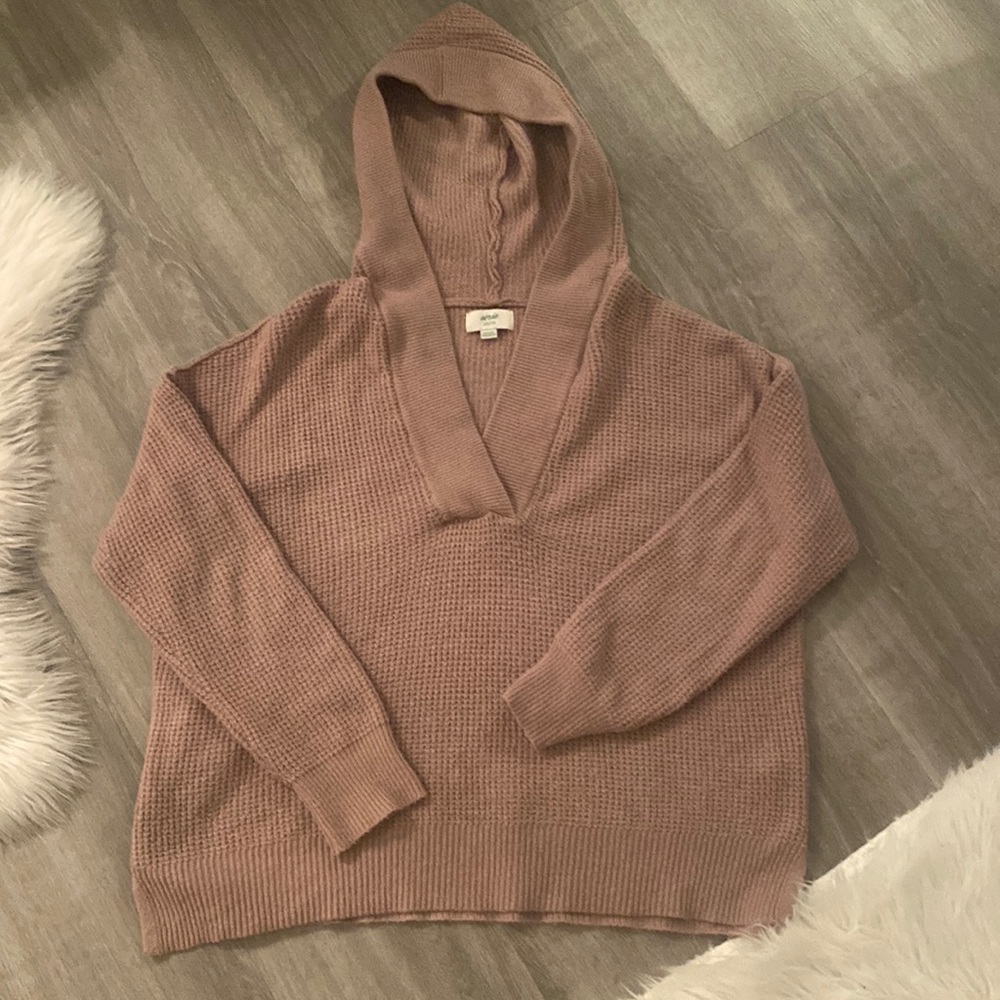 AERIE waffle oversized hoodie 🧇🤎